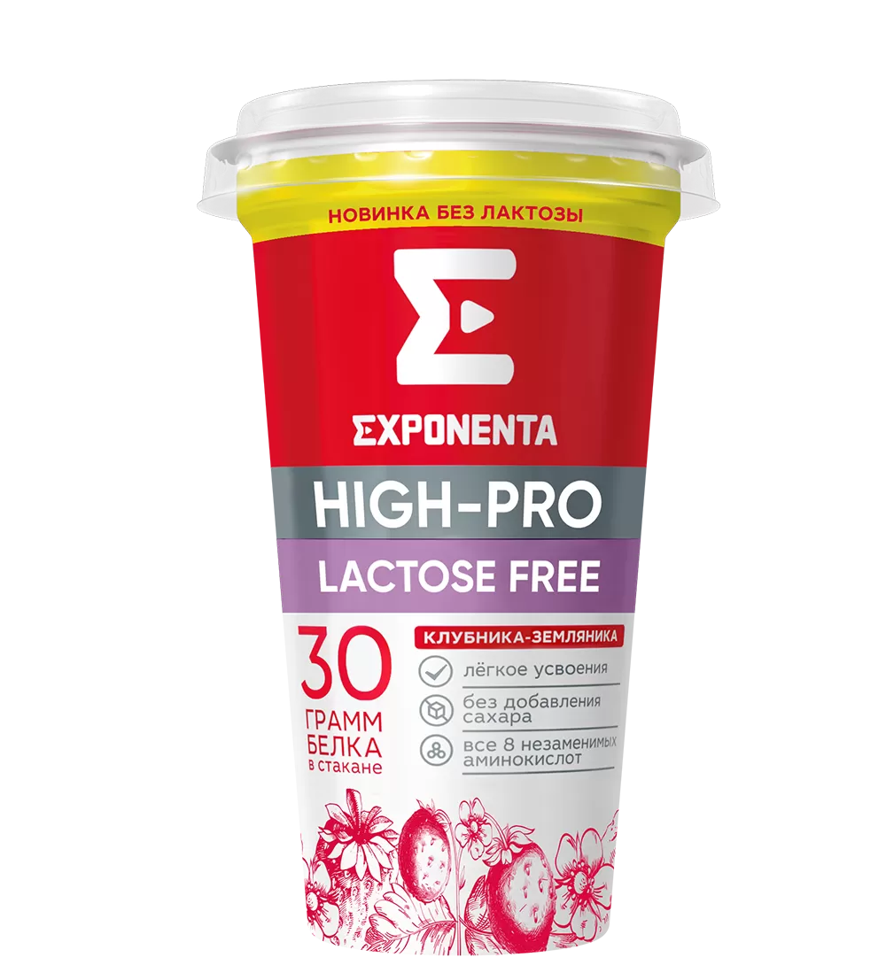 EXPONENTA HIGH-PRO БЕЗ ЛАКТОЗЫ клубника-земляника